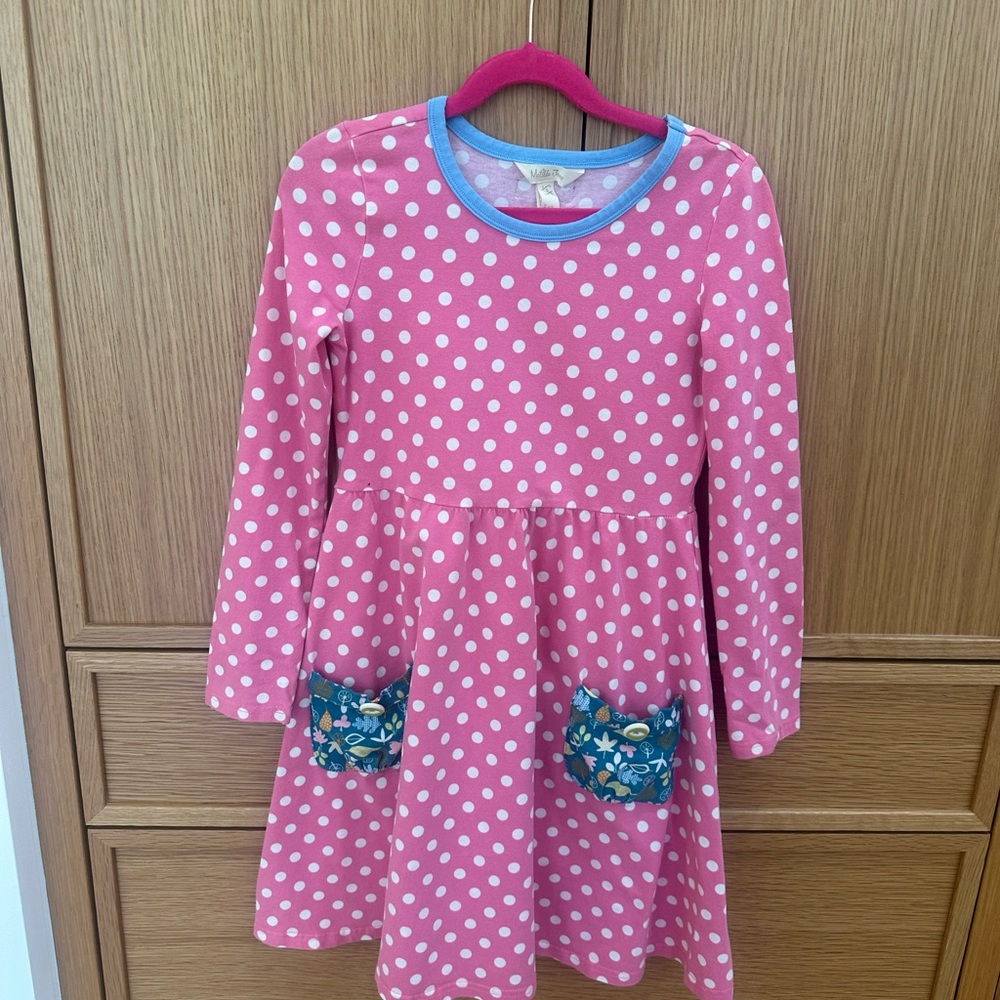 Matilda Jane Pink and White Long Sleeve Dress